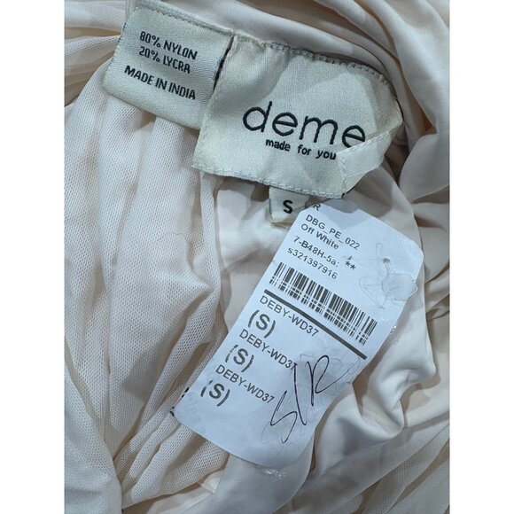 Deme by Gabriella Marianna Dress in Off White Small New Womens Scarf Mini - Picture 12 of 15